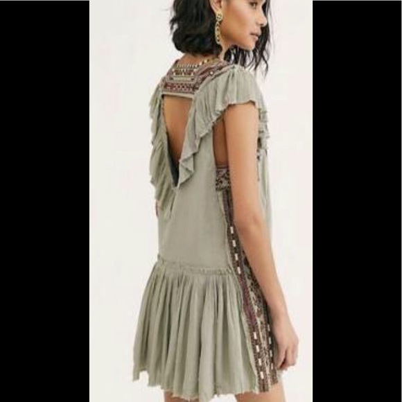 XSOLDX Free People Day Glow Embroidered Mini Dress - Picture 4 of 9
